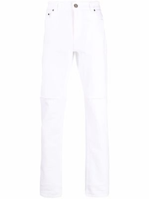 ETRO distressed-finish straight-leg jeans - 991 WHITE