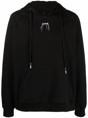 Ader Error logo-embroidered hoodie - Black