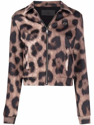 Philipp Plein leopard-print jacket - Neutrals