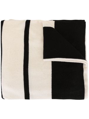 James Perse striped knit scarf - Black