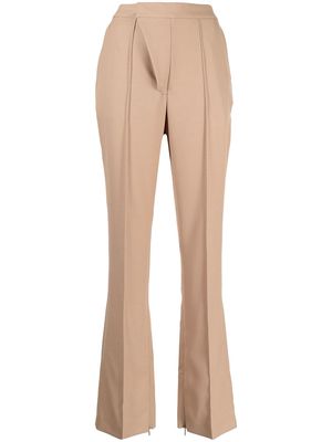 AMBUSH high-waisted flared trousers - Brown