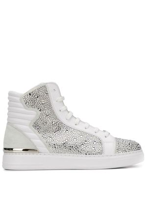 Philipp Plein contrast hi-top sneakers - White