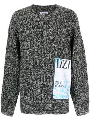 izzue chunky knit jumper - Black
