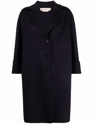 Marni wool single-breasted coat - Blue