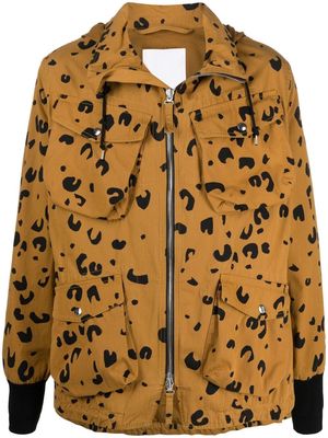 Kenzo leopard-print zip-up jacket - Neutrals