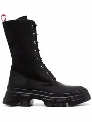 Pollini ankle lace-up boots - Black