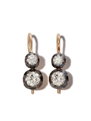 Jacquie Aiche 14kt yellow gold Sophia diamond drop earrings