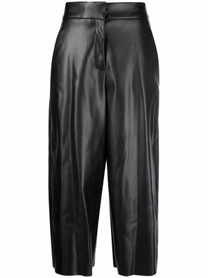 DKNY wide-leg cropped trousers - Black