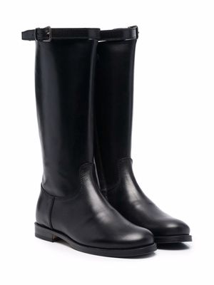 Gallucci Kids polished leather boots - Black
