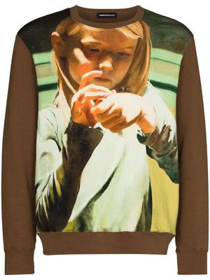 UNDERCOVER x Markus Akesson painterly-print sweatshirt - Brown