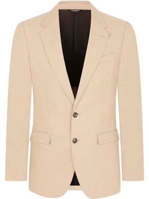 Dolce & Gabbana single-breasted flax suit - Neutrals