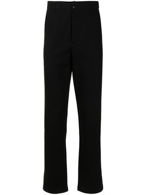 agnès b. straight-leg elastic waist trousers - Black