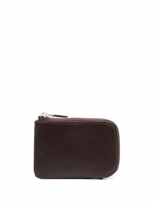 Woolrich logo-embossed leather wallet - Brown