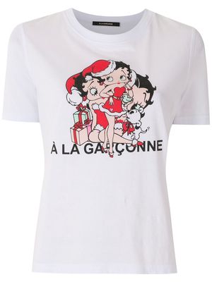À La Garçonne Betty Boop Xmas Gifts T-shirt - White