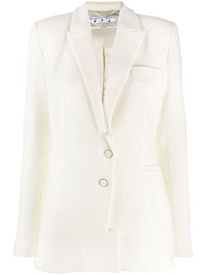Off-White fitted single-breasted blazer - Neutrals