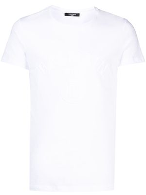 Balmain logo-embossed T-shirt - White