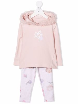 Lapin House logo-embroidered tracksuit set - Pink