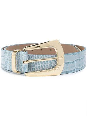 B-Low The Belt embossed crocodile-effect belt - Blue