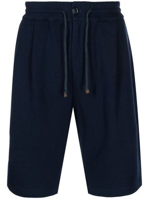 Brunello Cucinelli drawstring knee-length shorts - Blue