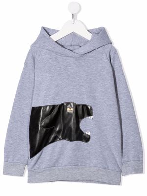 WAUW CAPOW by BANGBANG Chase jaguar-patch hoodie - Grey