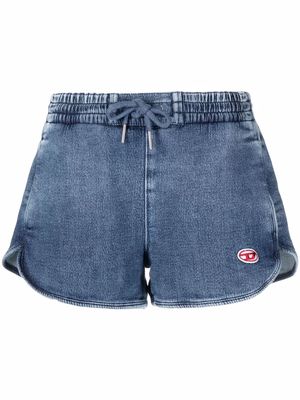 Diesel logo mini shorts - Blue