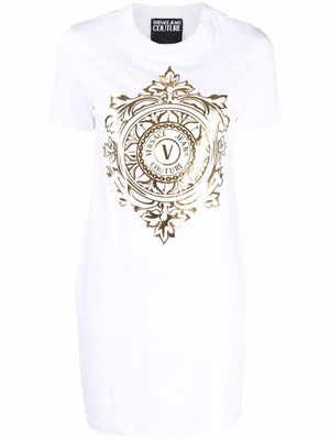 Versace Jeans Couture logo-print T-shirt dress - White