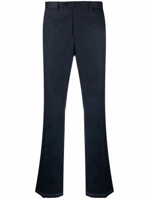Brioni plain straight-leg trousers - Blue