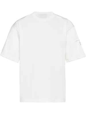 Prada logo-plaque short-sleeve T-shirt - White