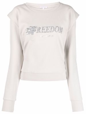 Patrizia Pepe Freedom cotton sweatshirt - Grey