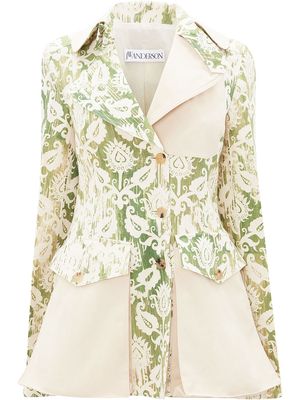 JW Anderson paisley print linen blazer - Green