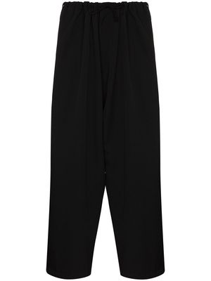 Yohji Yamamoto wide-leg wool trousers - Black
