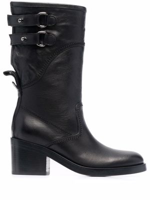 Buttero buckled leather boots - Black