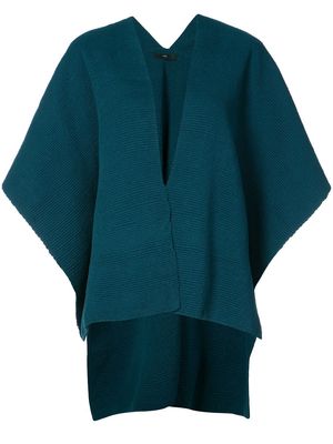 VOZ V-neck knitted poncho - Blue