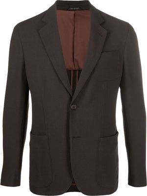 Giorgio Armani lightweight buttoned blazer - Brown