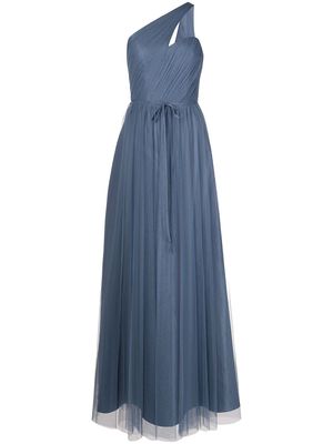 Marchesa Notte Bridesmaids asymmetric one-shoulder dress - Blue