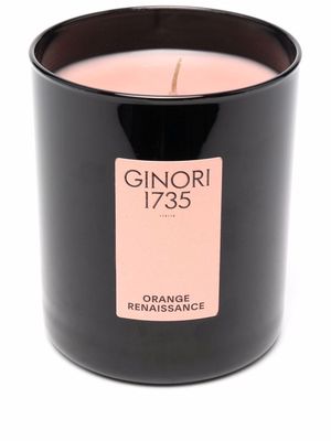 GINORI 1735 logo-print glass candle - Black