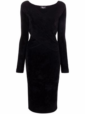 Blumarine cut-out V-neck dress - Black
