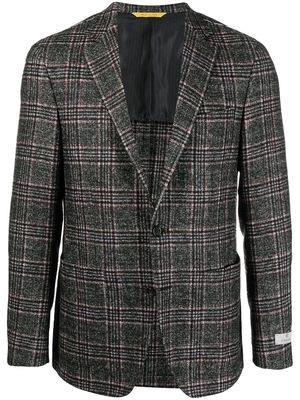 Canali checked wool blazer - Grey