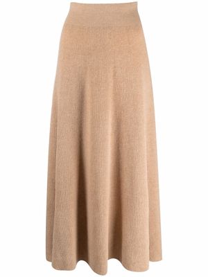 AMI AMALIA fine-knit skirt - Neutrals