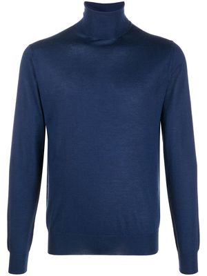 Suite 191 roll-neck cashmere jumper - Blue