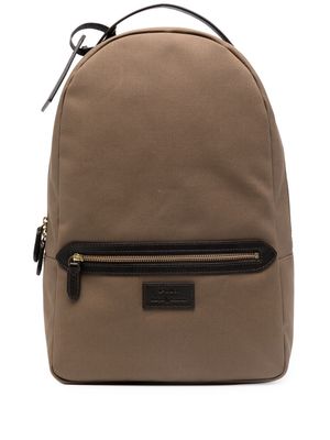 Polo Ralph Lauren logo-patch backpack - Brown