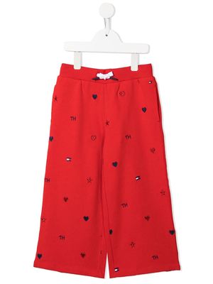 Tommy Hilfiger Junior wide leg cropped trousers - Red