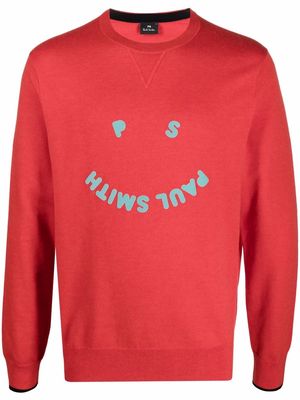 PS Paul Smith logo-print crew neck jumper - Red