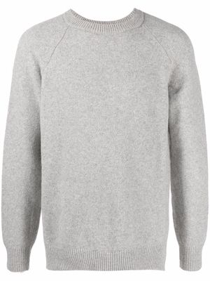 Costumein split-hem crewneck sweater - Grey