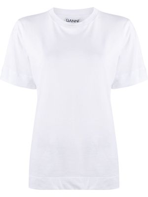 GANNI crew-neck short-sleeve T-shirt - White