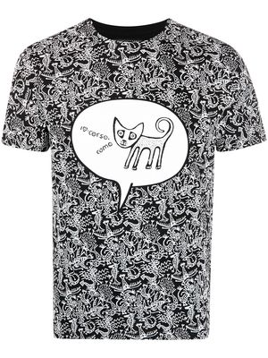 10 CORSO COMO graphic print short-sleeved T-shirt - Black