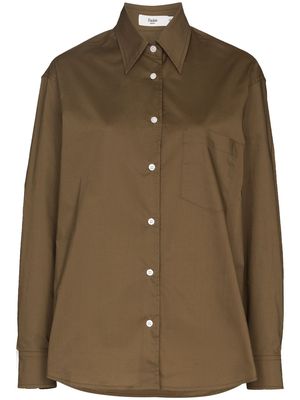 Frankie Shop everyday long-sleeve shirt - Brown