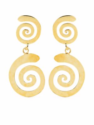 ALBERT COLL Fortuna spiral earrings - Gold