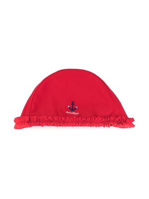 Familiar embroidered-anchor beach hat