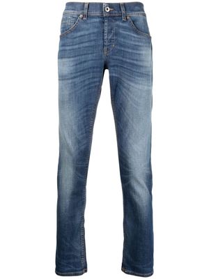 DONDUP whiskered-thigh bleach-wash jeans - Blue